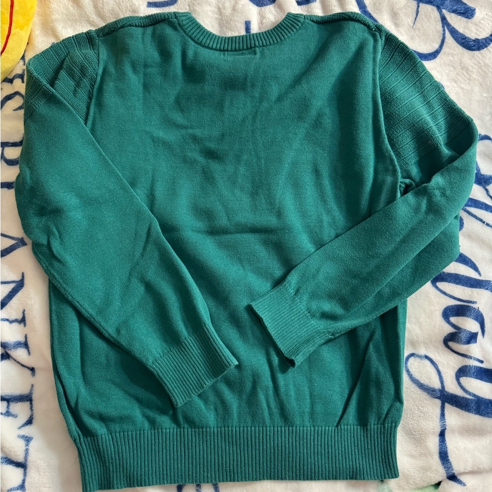 Cat & Jack Green Crewneck Sweater size L 10/12 - Picture 3 of 3